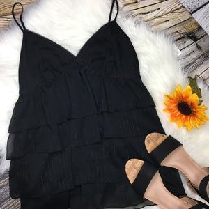 Black Shimmer Express Tank Top size 10